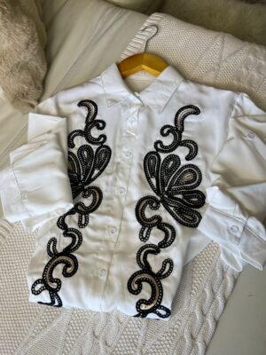 Camisa Bordada con Lentejuelas