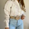 Camisa broderie mangas
