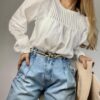 Blusa lino volados