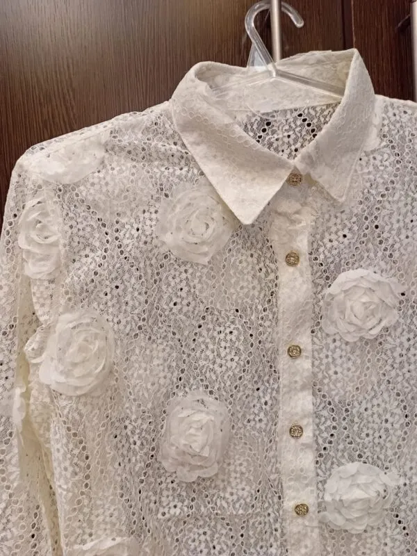 Camisa tul flores