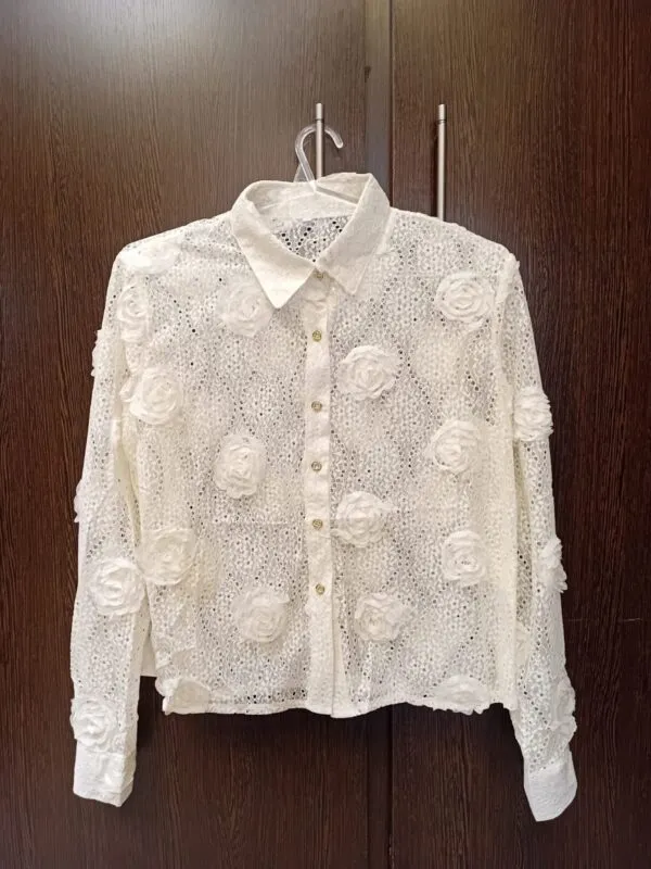 Camisa tul flores