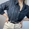 Camisa tul con lentejuelas