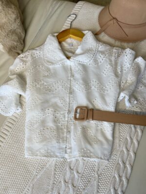 Camisa Broderie Corta