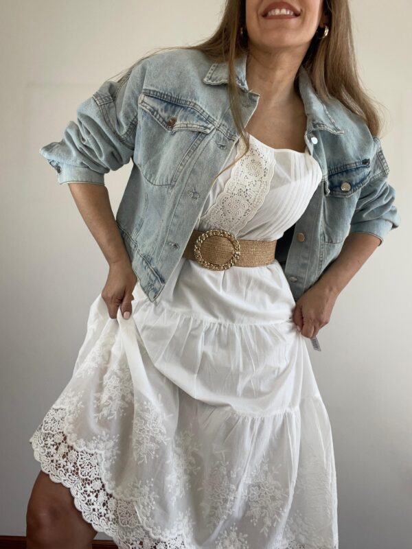 Vestido Puntilla y bordado