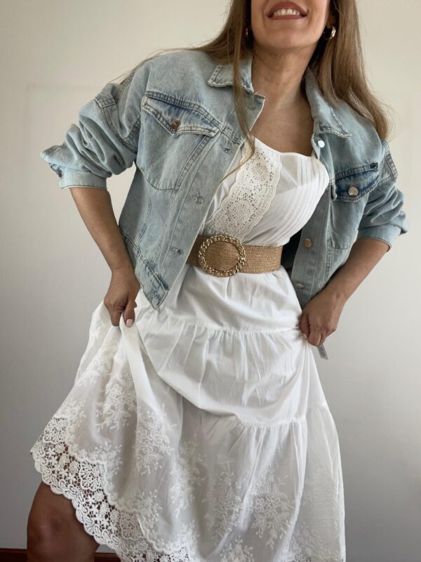 Vestido Puntilla y bordado
