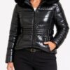 Campera de abrigo brillosa talles grandes