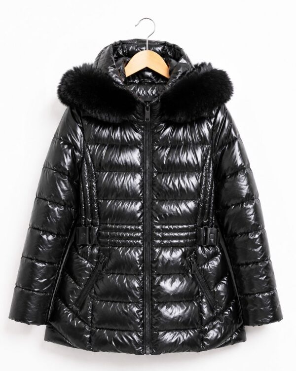 Campera de abrigo brillosa talles grandes