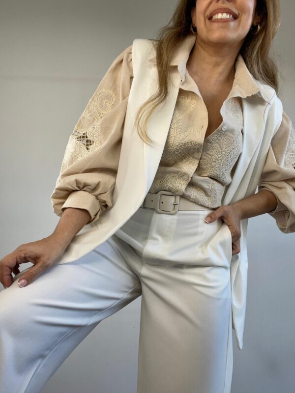 Pantalon sastrero wide leg pinzado