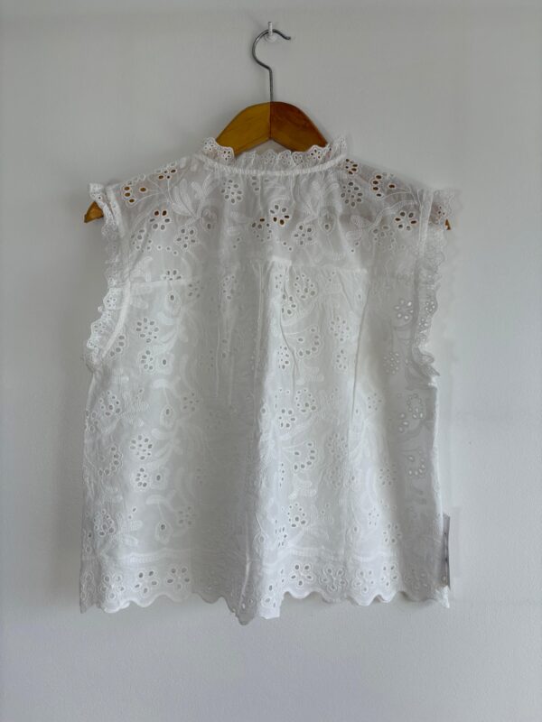 Blusa cuello mao broderie