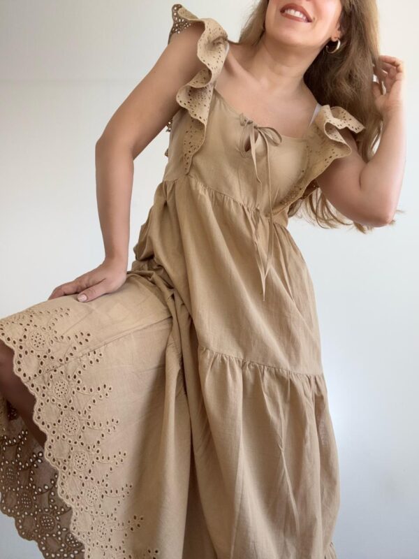 Vestido Largo con Broderie