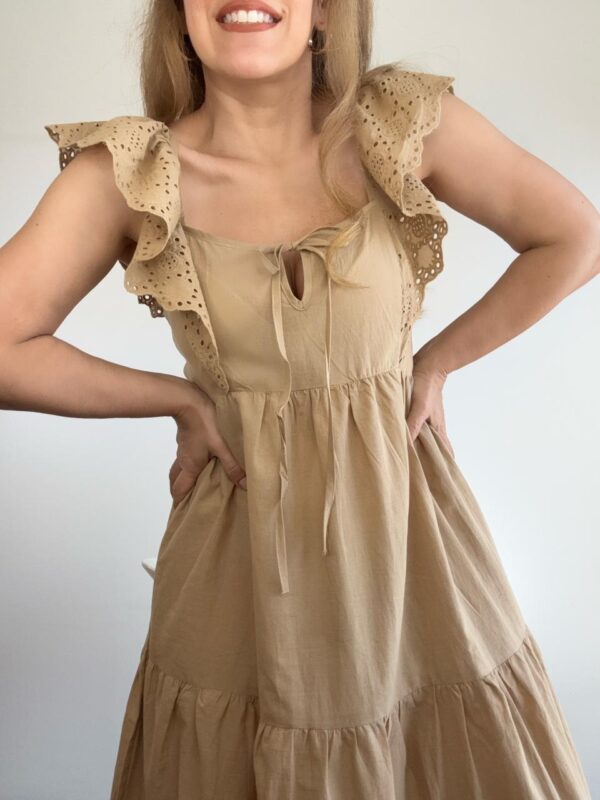 Vestido Largo con Broderie