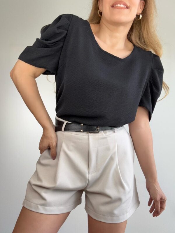 Blusa crep manga princesa