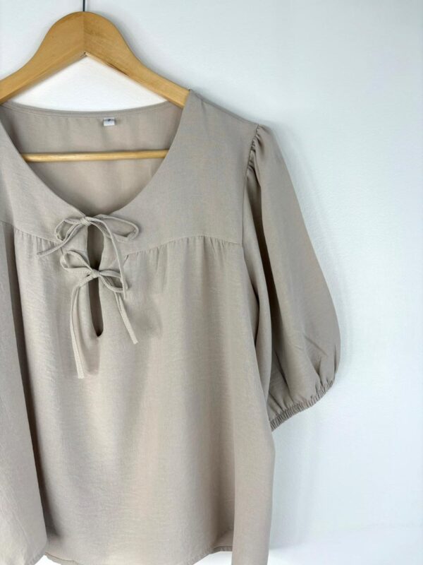 Blusa crep lazo manga princesa
