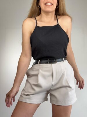 Blusa sin mangas crep