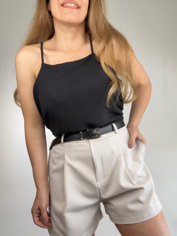 Blusa sin mangas crep