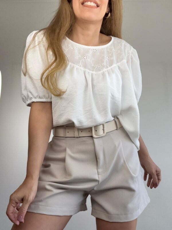 Blusa crep manga princesa