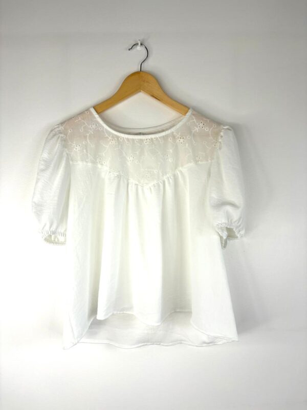 Blusa crep manga princesa