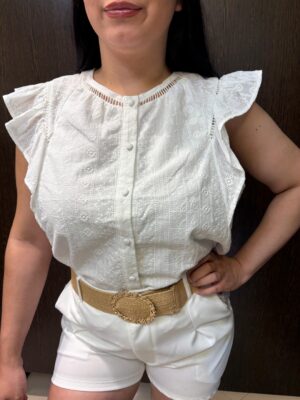 Blusa volados broderie talles grandes