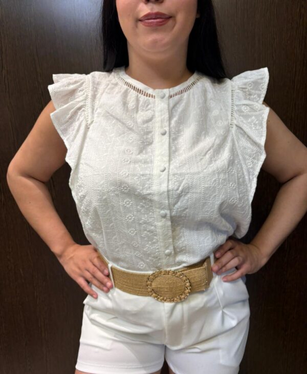 Blusa volados broderie talles grandes