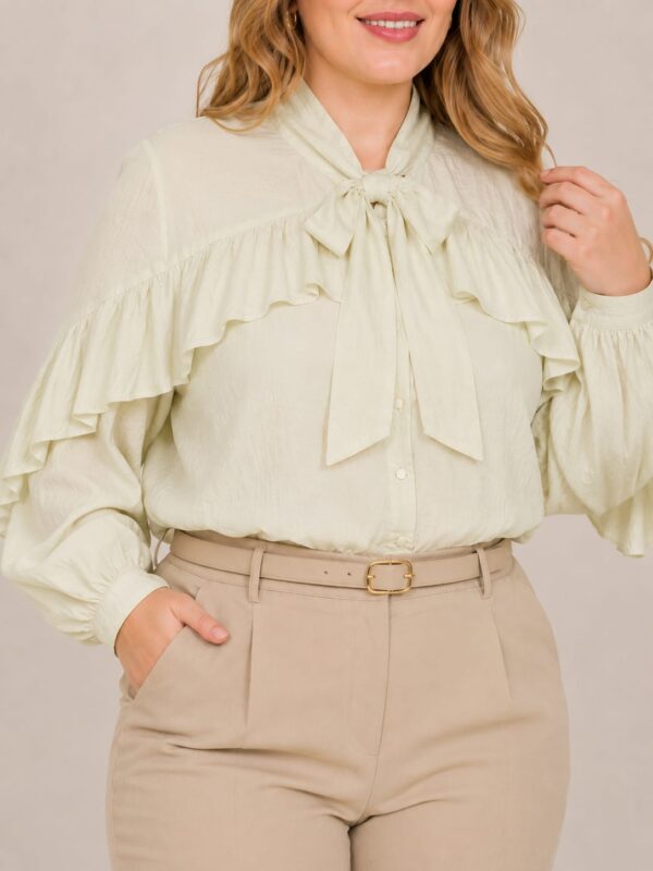 Blusa lazo con volados