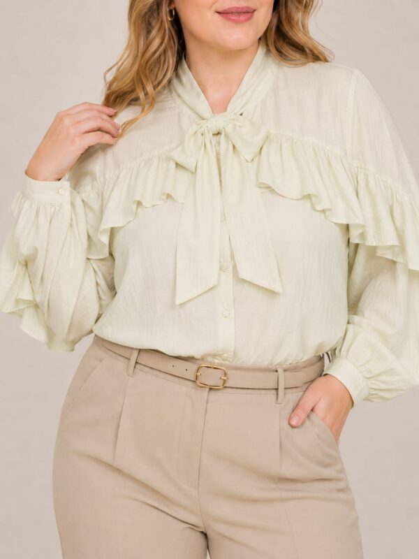 Blusa lazo con volados