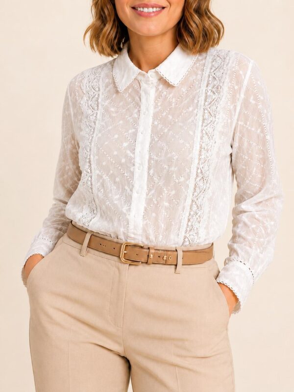 Camisa puntillas plumetti talles grandes