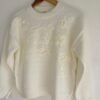 Sweater flores bordadas lentejuelas
