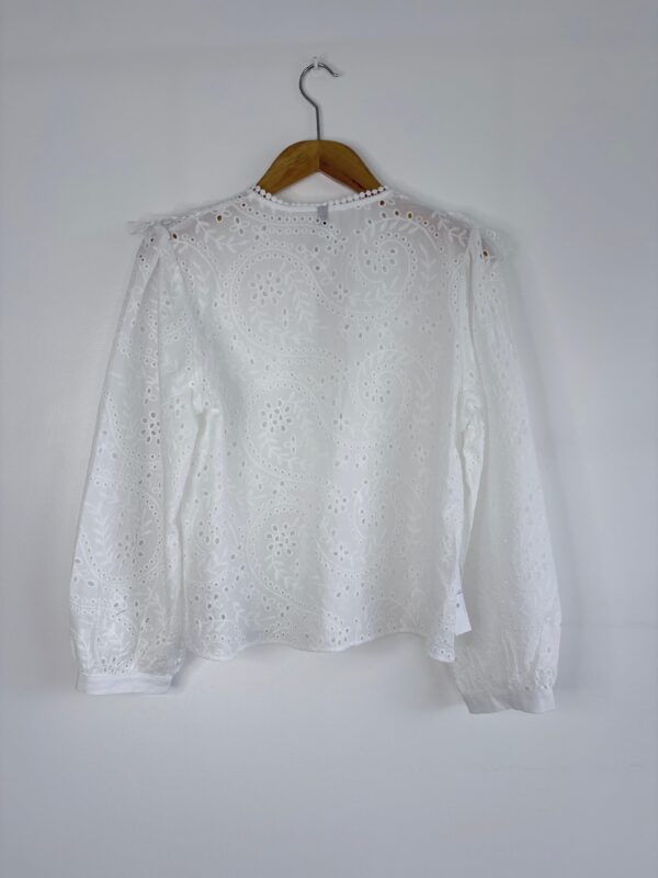 Blusa broderie combinado con guipur
