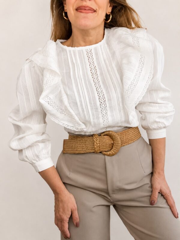 Blusa puntillas volados