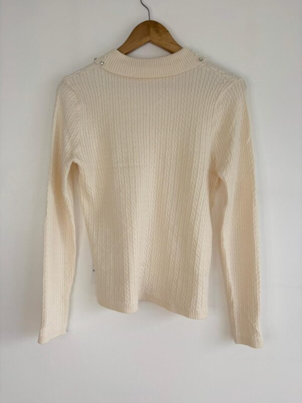 Cardigan trenzado brillos