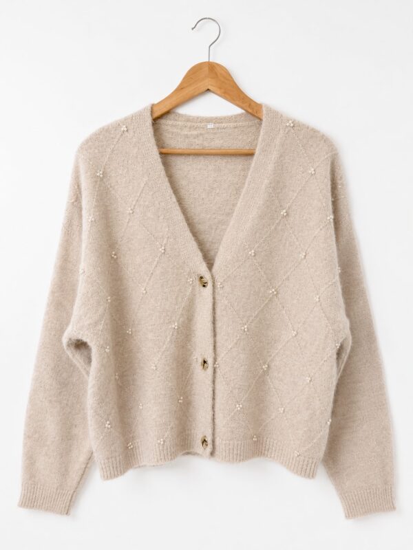Cardigan perlas talles grandes