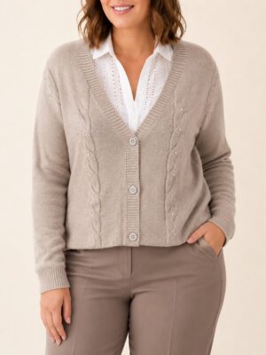 Cardigan brillos talles grandes