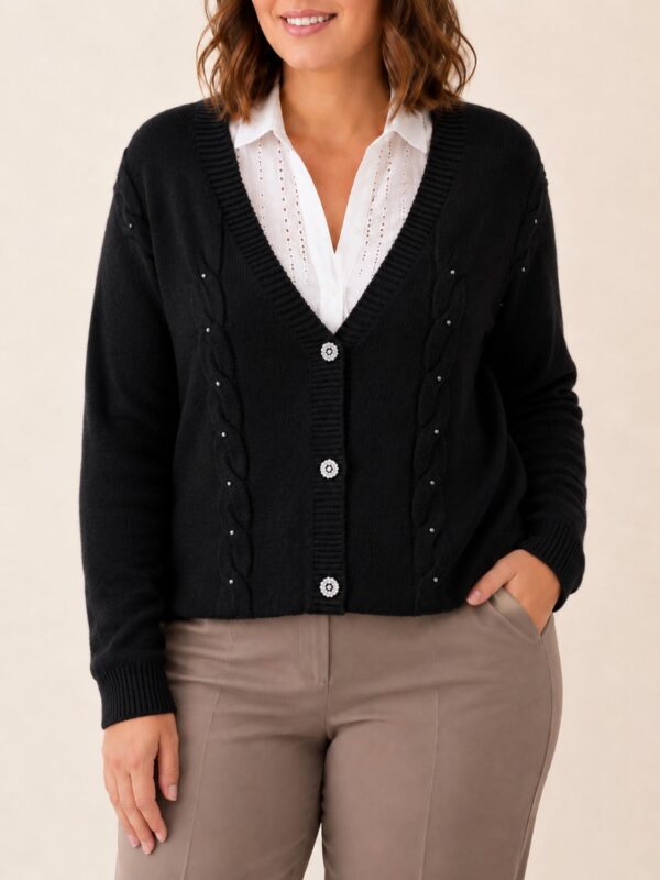 Cardigan brillos talles grandes