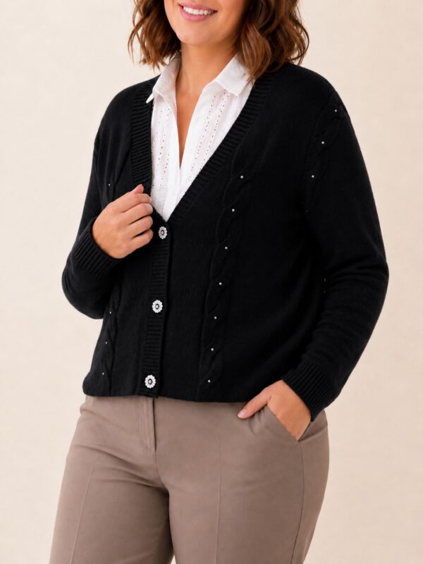 Cardigan brillos talles grandes