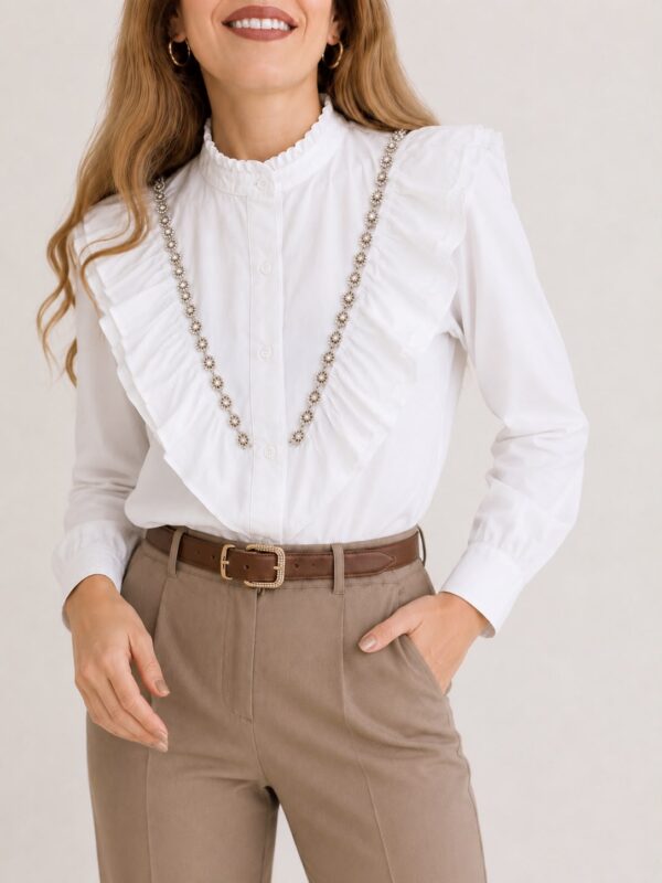 Blusa piedras volados