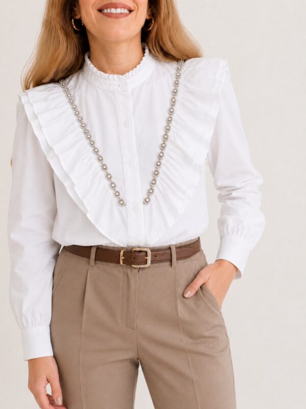 Blusa piedras volados