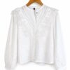 Blusa broderie combinado con guipur