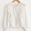 Blusa tul volados y puntillas