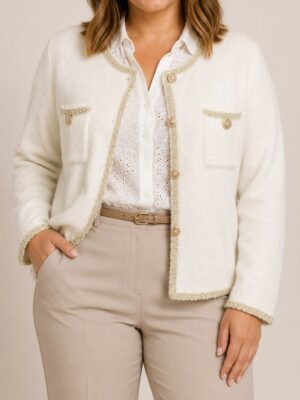 Cardigan botones brillos