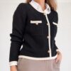 Sweater botones ribetes