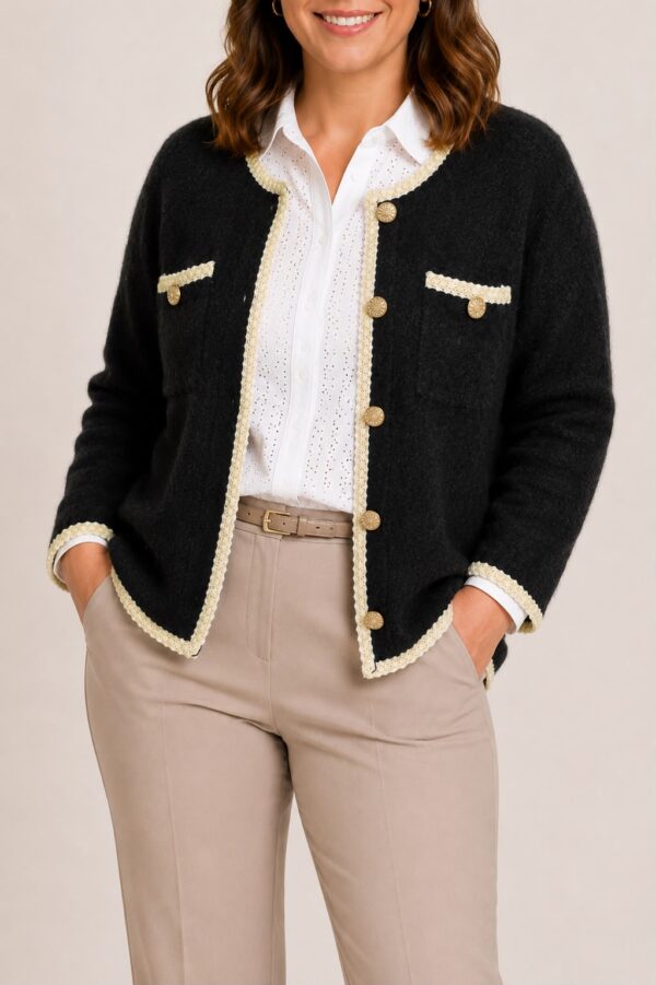 Cardigan botones brillos