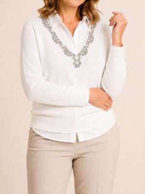 Sweater aplique piedras