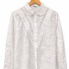 Camisa bordada guipur talles grandes