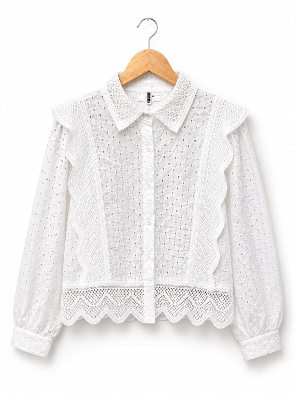 File A3 Camisa puntilla volados talles grandes