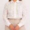 Camisa hojas bordadas talles grandes