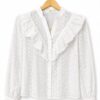 Camisa broderie volados talles grandes