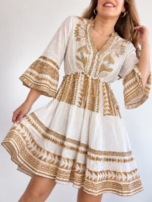 Vestido corto bordado