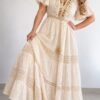 Vestido largo broderie