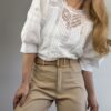 Blusa puntillas manga princesa