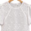 Blusa aplique flores